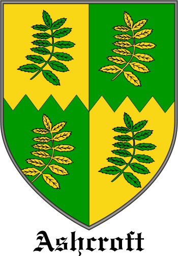 ASHCROFT family crest ASHCROFT family crest