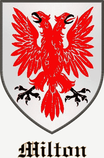 Milton family crest Milton family crest