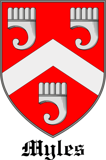 Myles family crest Myles family crest
