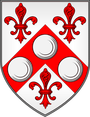 Silver family crest